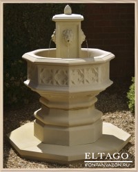 Gothic Fountain with Lion Centrepiece